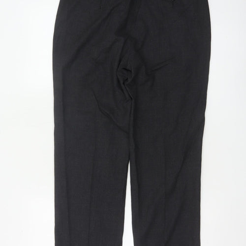 Marks and Spencer Men's Grey Wool Tailored Dress Trousers 32W 33L
