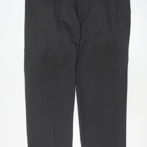Marks and Spencer Men's Grey Regular Fit Dress Trousers 42x31