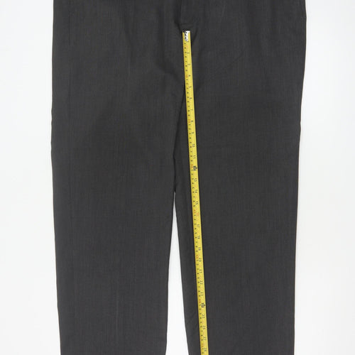 Marks and Spencer Men's Grey Regular Fit Dress Trousers 42x31