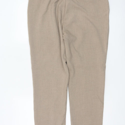 Marks and Spencer Women Beige Size 16 Straight Leg Trousers