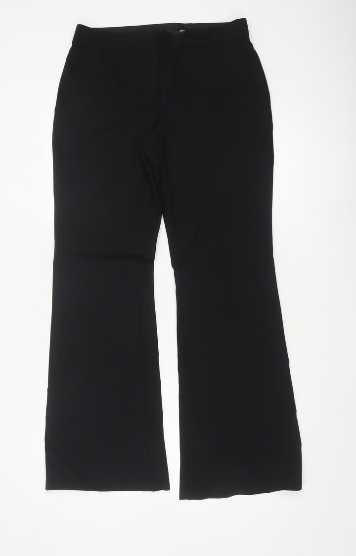 DKNY Women's Black Wool Blend Dress Pants Size 4 Regular Fit