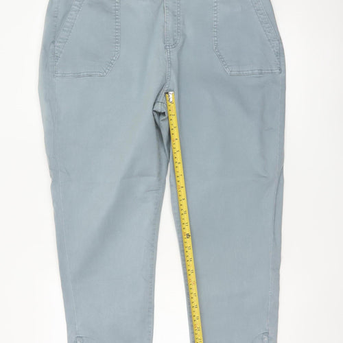 Marks and Spencer Women Grey Size 18 Cargo Trousers with Ankle Zip