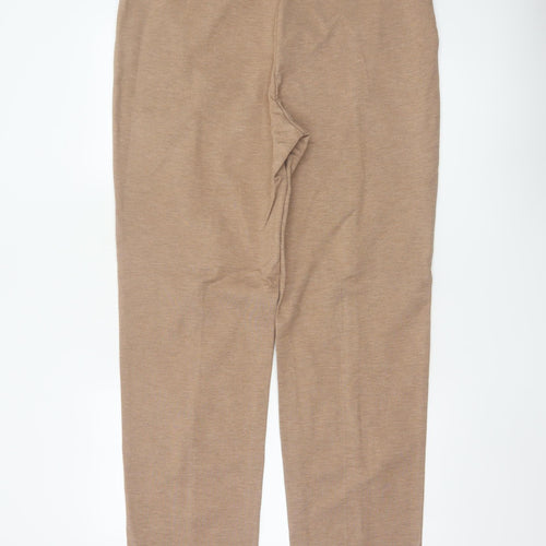 Marks and Spencer Women’s Beige Straight Leg Stretch Trousers Size 16