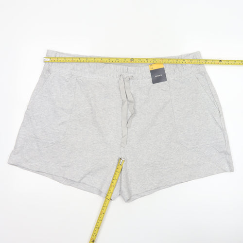 Marks and Spencer Women Grey Size 24 Sweat Shorts Drawstring Jersey