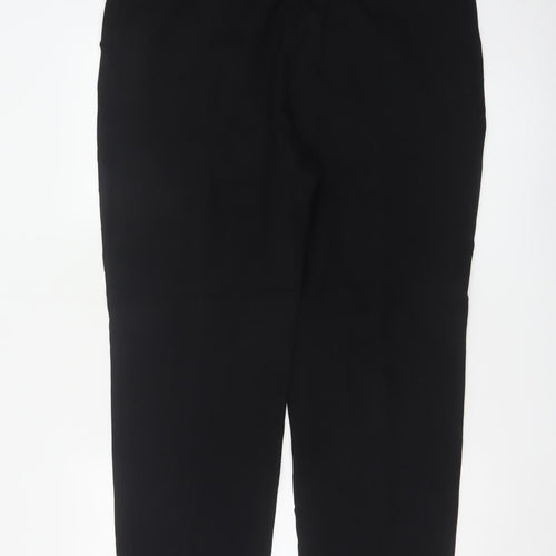 Marks and Spencer Womens Black Regular Leg Trousers Size 18 Viscose Blend