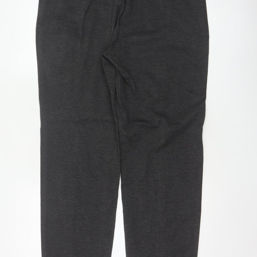Marks and Spencer Women Charcoal Size 14 Regular Straight Trousers