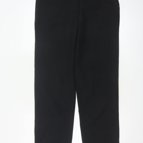 Marks and Spencer Women's Black Size 10 Straight Leg Regular Trousers