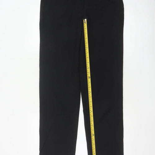 Marks and Spencer Women's Black Size 10 Straight Leg Regular Trousers
