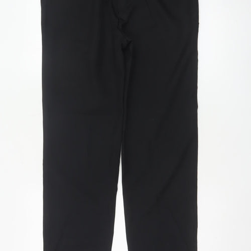 Marks and Spencer Women's Black Size 10 Straight Leg Regular Trousers