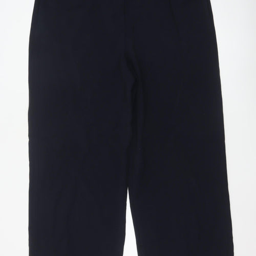 Marks and Spencer Women Black Size 20L Wide-Leg Trousers