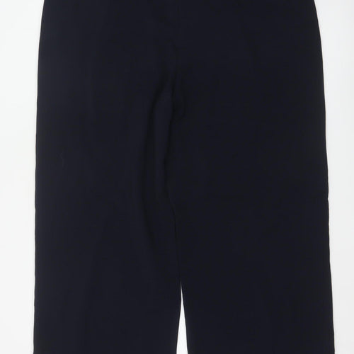 Marks and Spencer Women Black Size 20L Wide-Leg Trousers