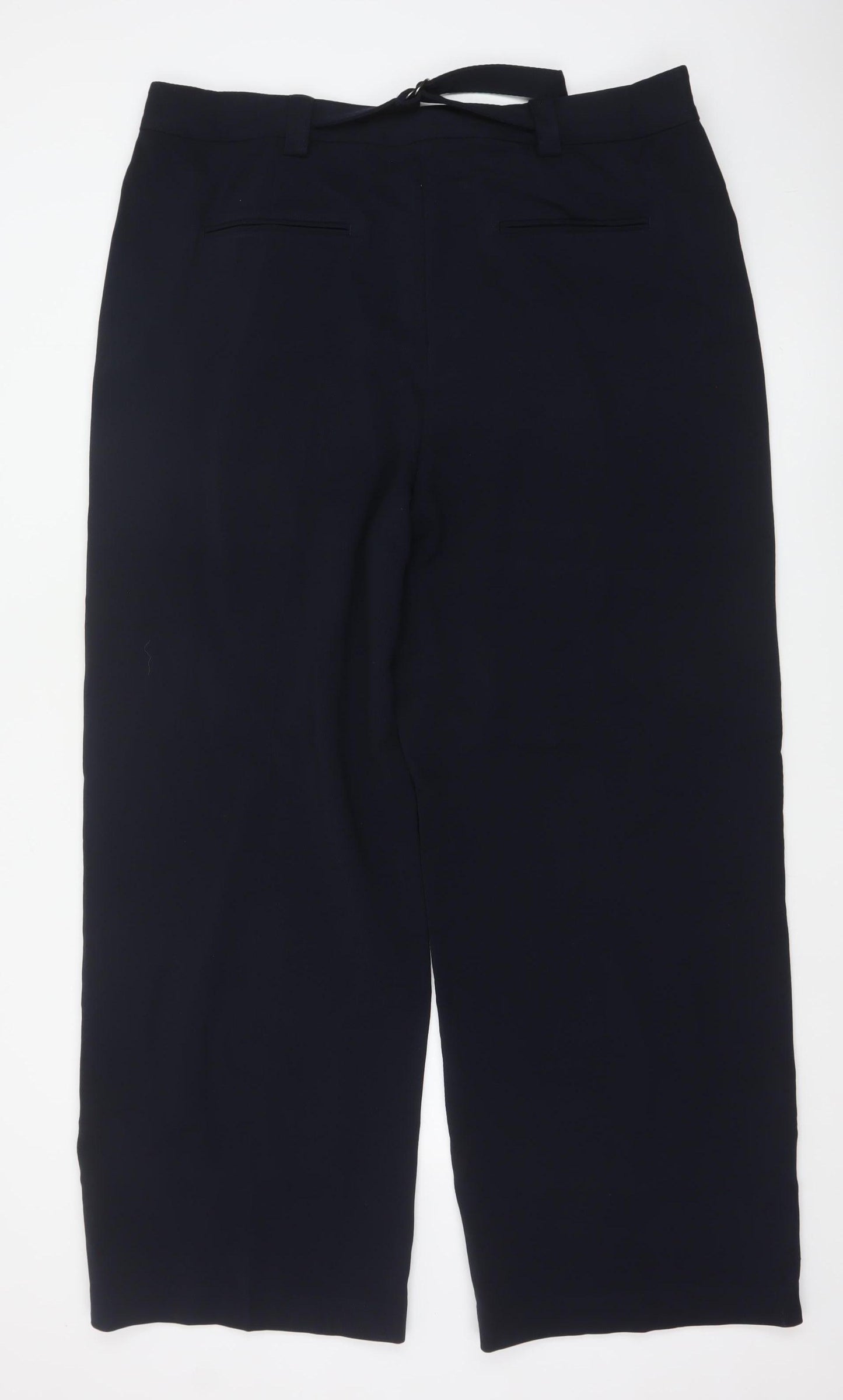 Marks and Spencer Women Black Size 20L Wide-Leg Trousers