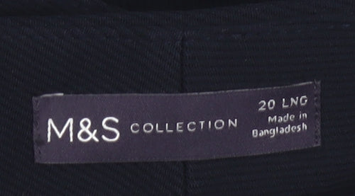 Marks and Spencer Women Black Size 20L Wide-Leg Trousers