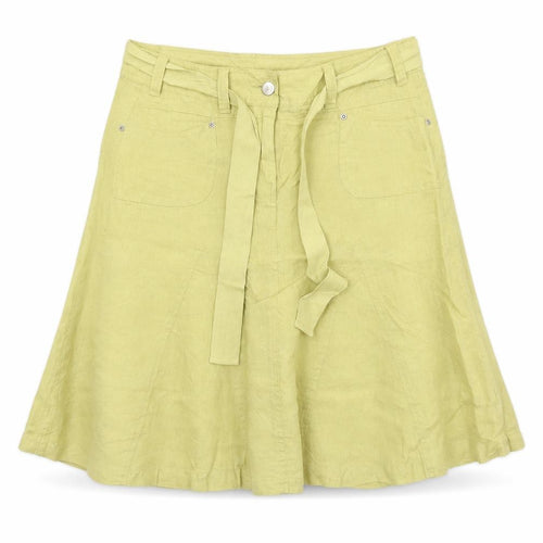 Marks and Spencer Women’s Lime Green Linen A-Line Knee Length Skirt UK 14