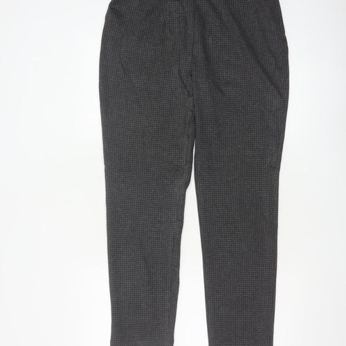 Marks and Spencer Women’s Grey Houndstooth Tall Slim Trousers Size 14