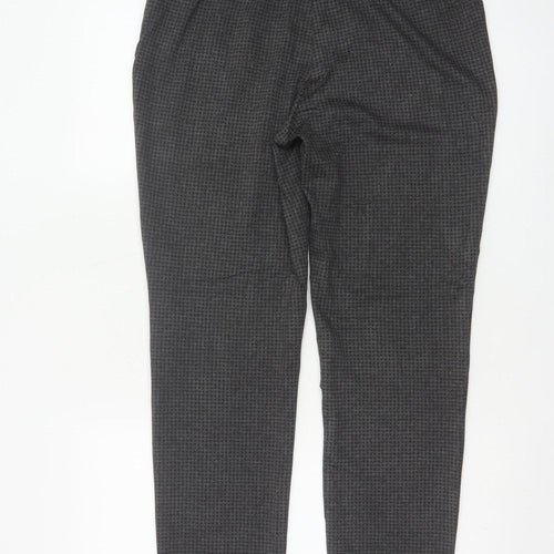 Marks and Spencer Women’s Grey Houndstooth Tall Slim Trousers Size 14
