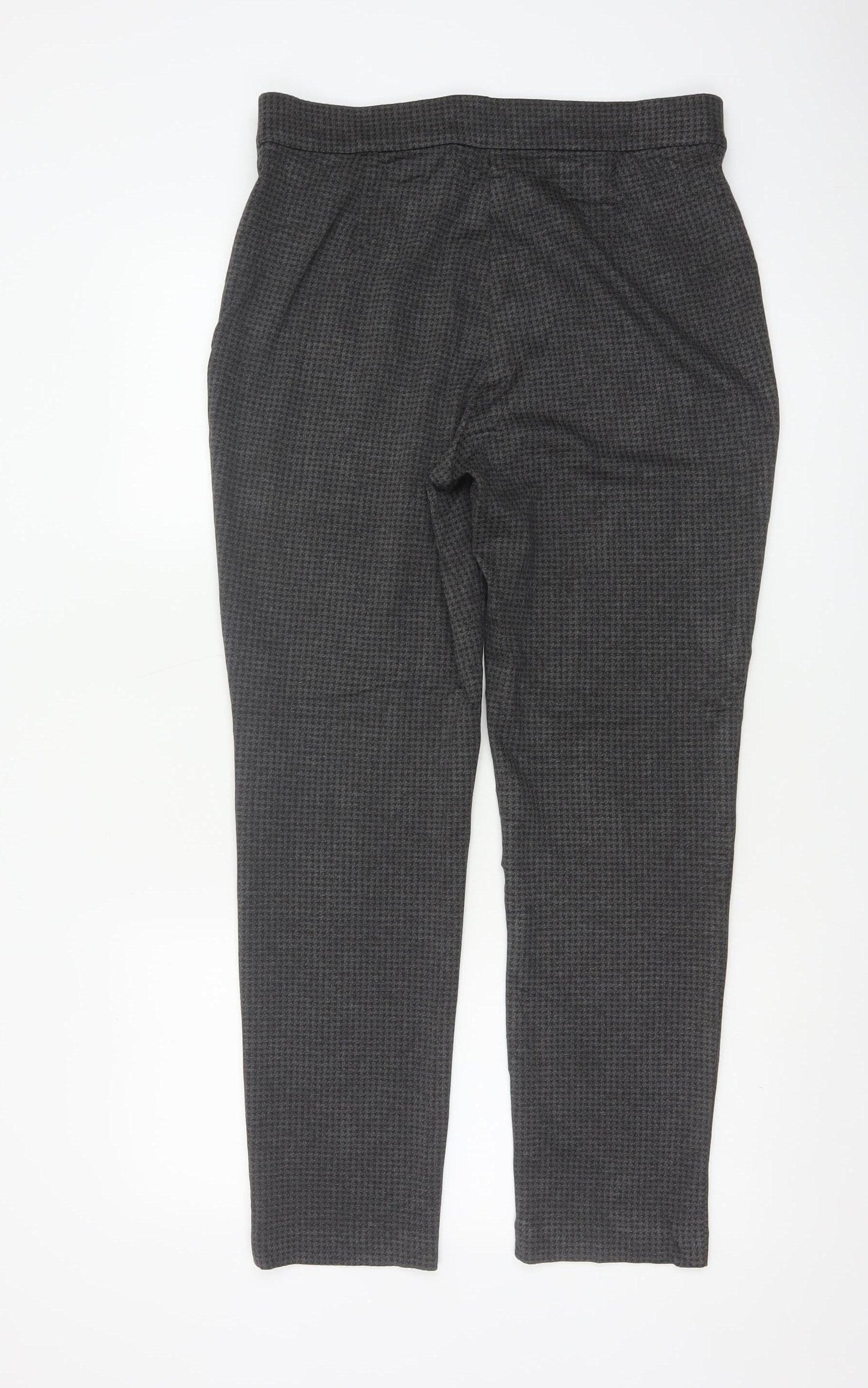 Marks and Spencer Women’s Grey Houndstooth Tall Slim Trousers Size 14