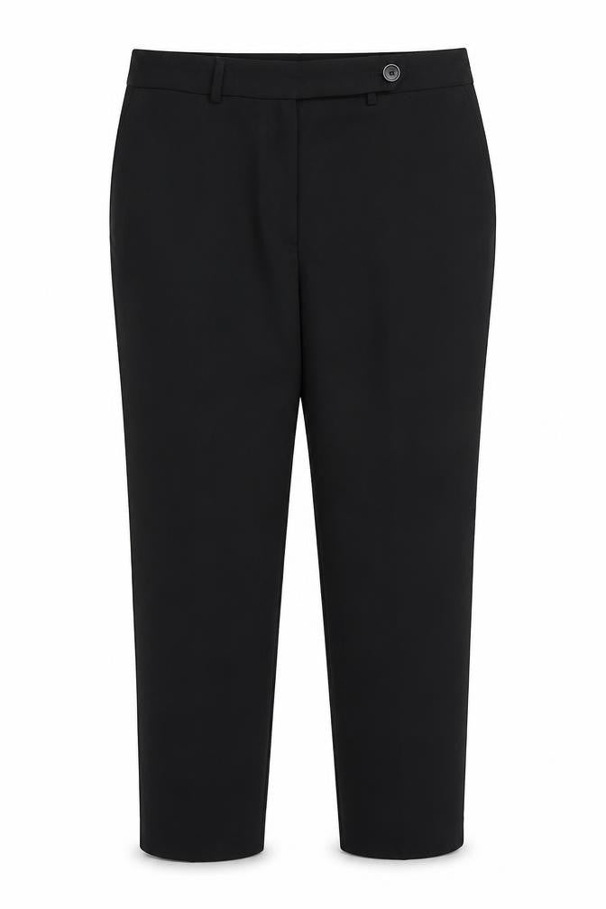 Front view of Next Women's Black, size 18, Regular Tailored Work Trousers