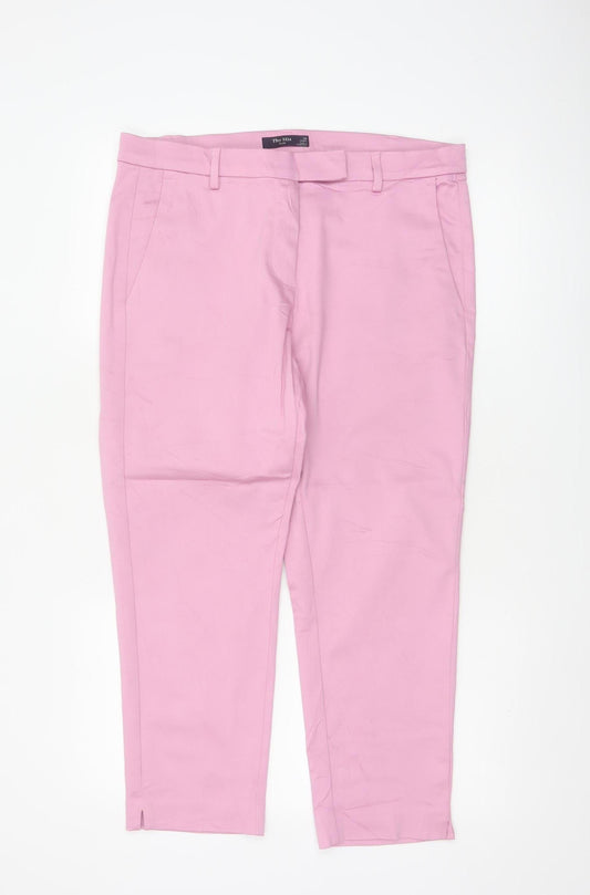 Marks and Spencer Women’s Pink Chino Trousers Size 14 Short