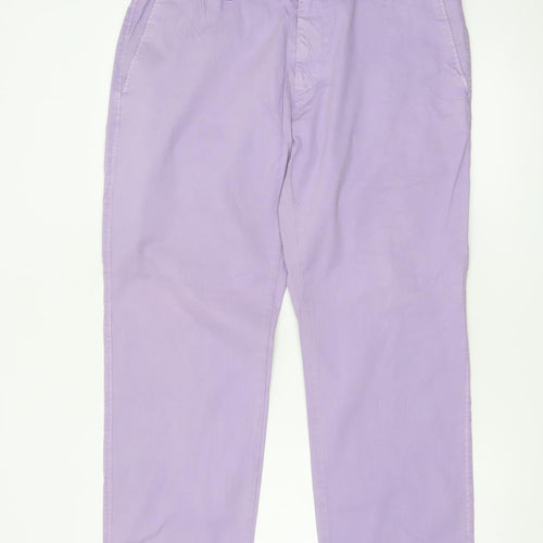 Mason's Men's Purple Chino Trousers Size XL Cotton Stretch