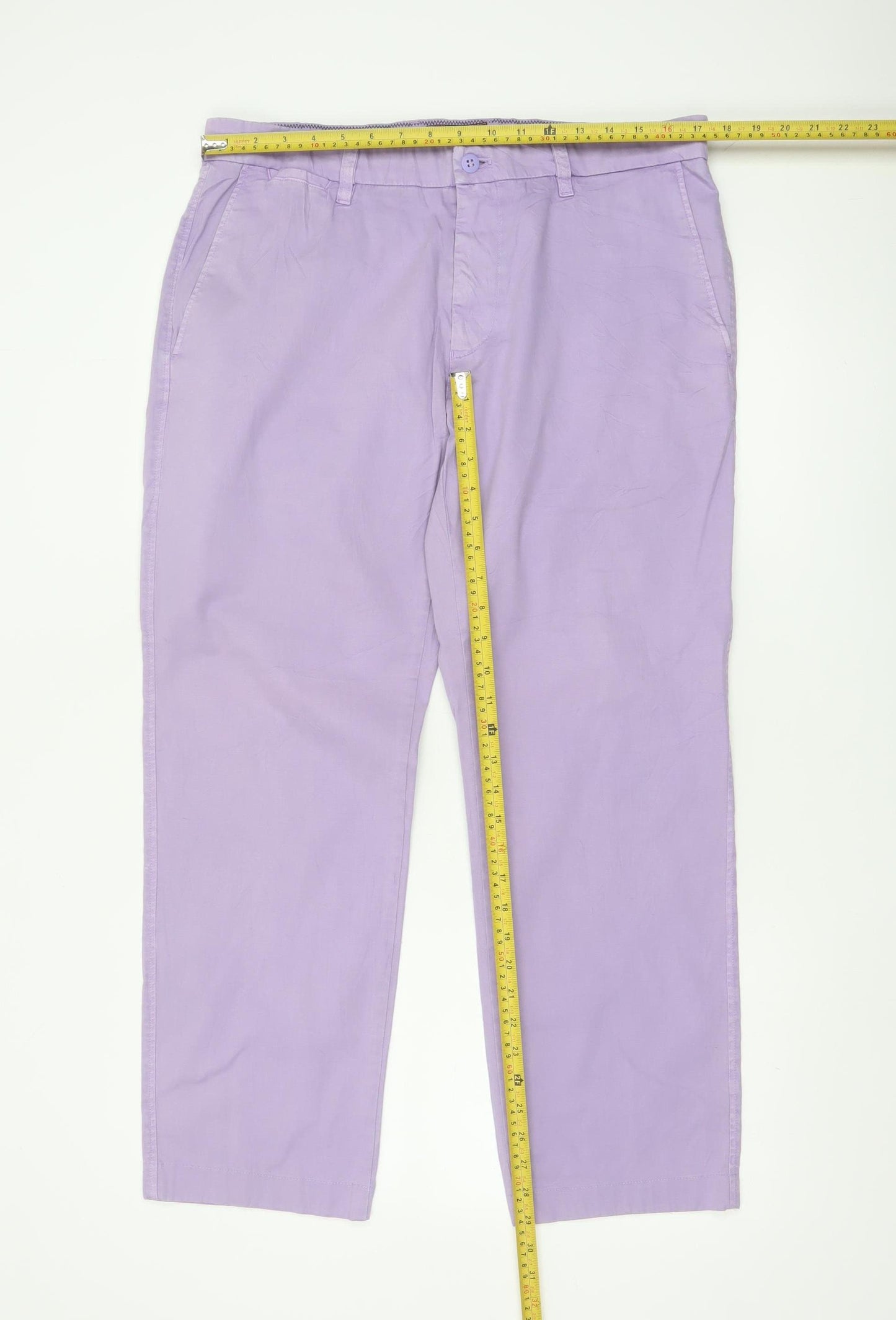Mason's Men's Purple Chino Trousers Size XL Cotton Stretch