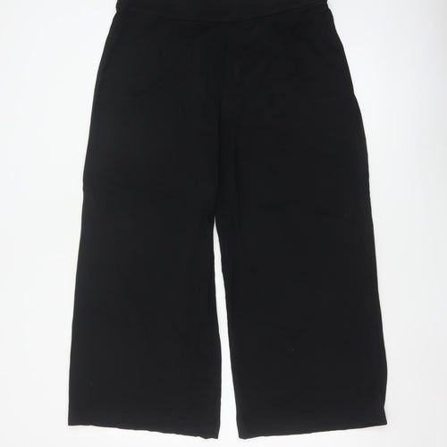 Marks and Spencer Womens Black Size 18 Wide-Leg Trousers