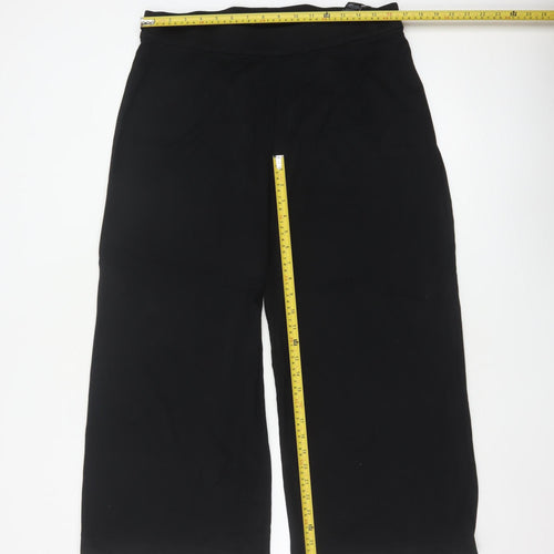 Marks and Spencer Womens Black Size 18 Wide-Leg Trousers