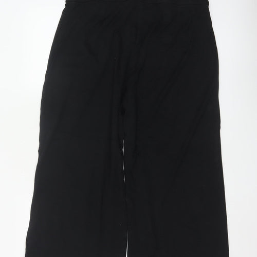 Marks and Spencer Womens Black Size 18 Wide-Leg Trousers