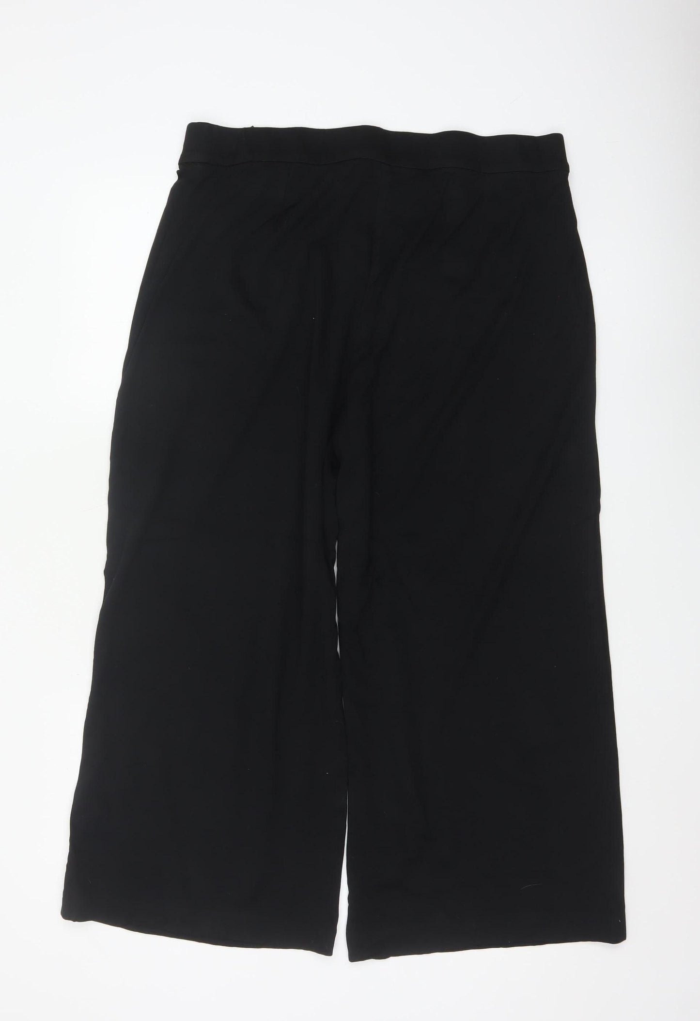 Marks and Spencer Womens Black Size 18 Wide-Leg Trousers