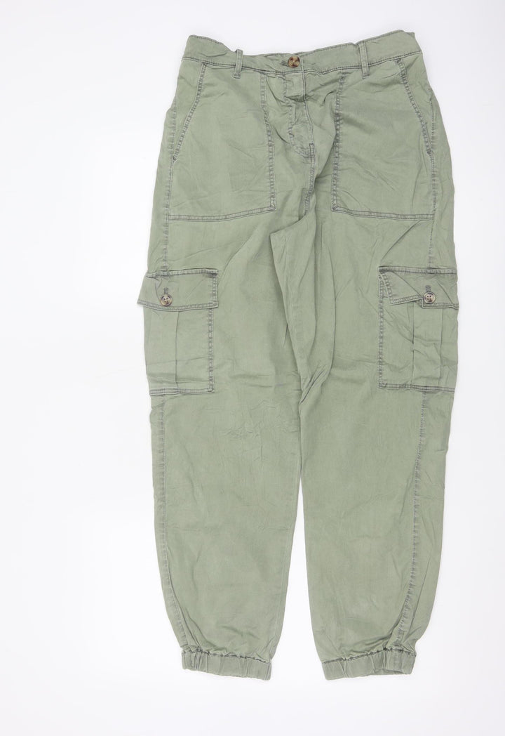 Marks and Spencer Women's Green Cargo Trousers Size 12