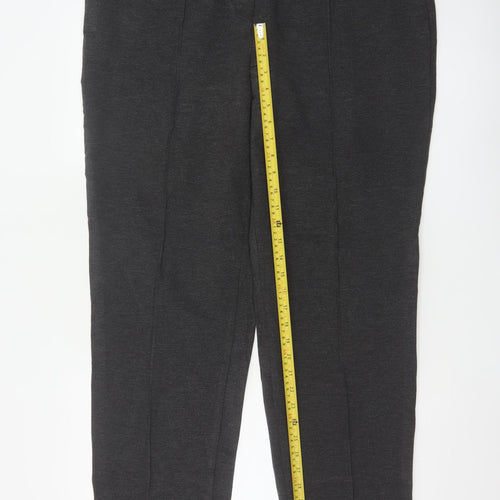 Marks and Spencer Women's Grey Stretch Straight Jersey Trousers Size 20