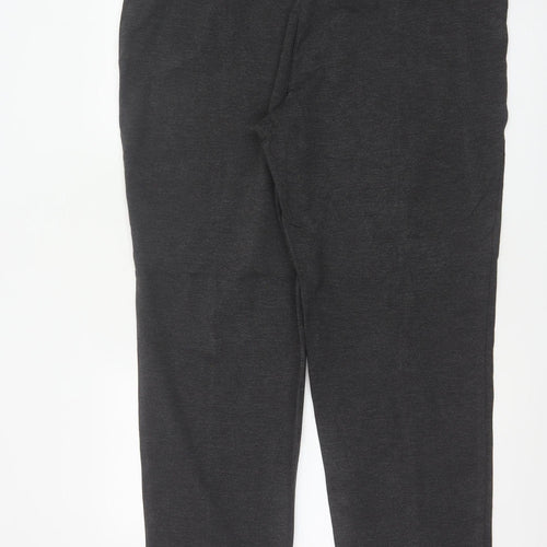 Marks and Spencer Women's Grey Stretch Straight Jersey Trousers Size 20