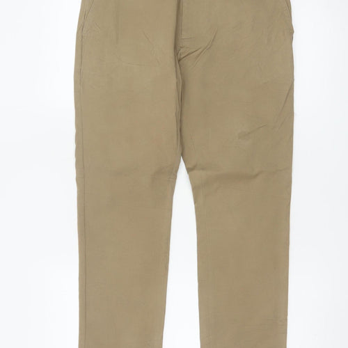 Marks and Spencer Men Beige Slim Chino Trousers Size 30x29