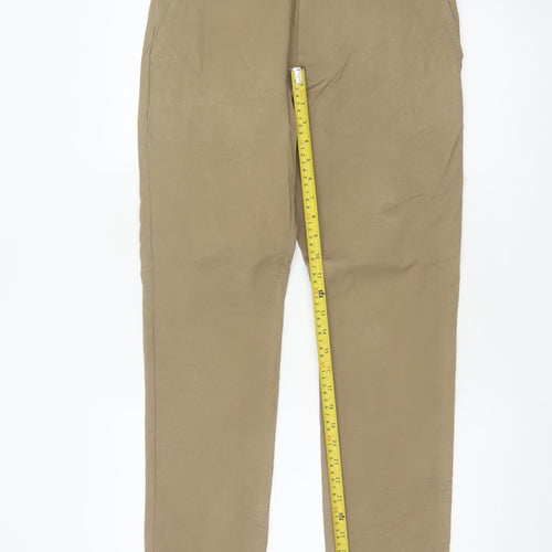 Marks and Spencer Men Beige Slim Chino Trousers Size 30x29