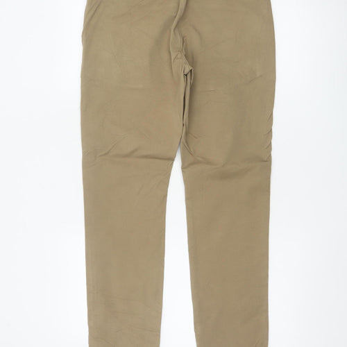 Marks and Spencer Men Beige Slim Chino Trousers Size 30x29