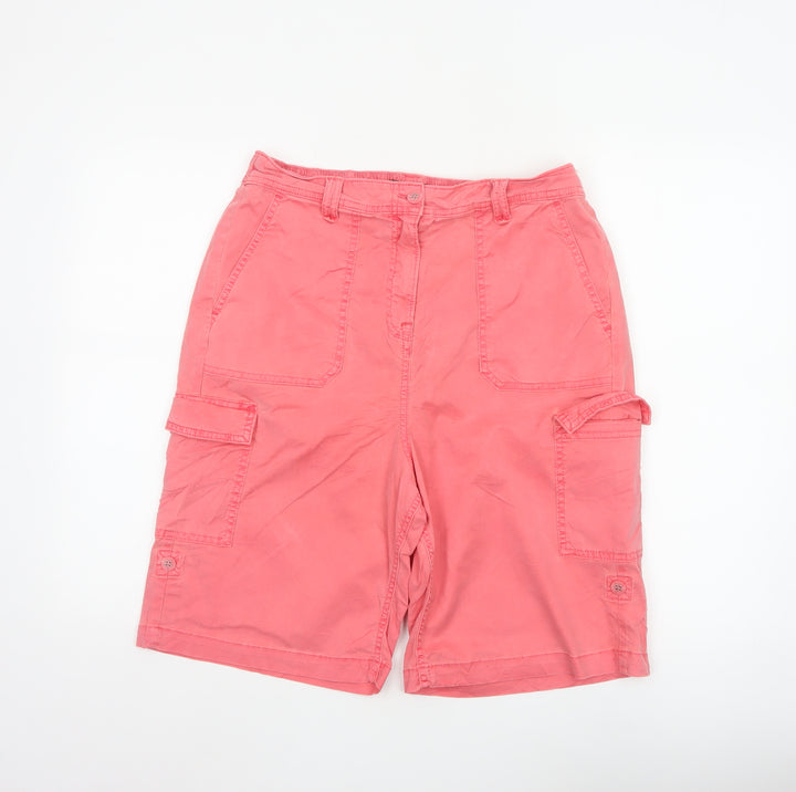 Marks and Spencer Women’s Pink Cargo Shorts Size 14 Lyocell Blend
