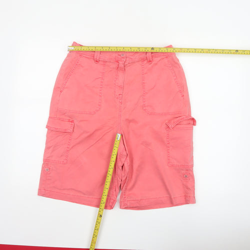 Marks and Spencer Women’s Pink Cargo Shorts Size 14 Lyocell Blend