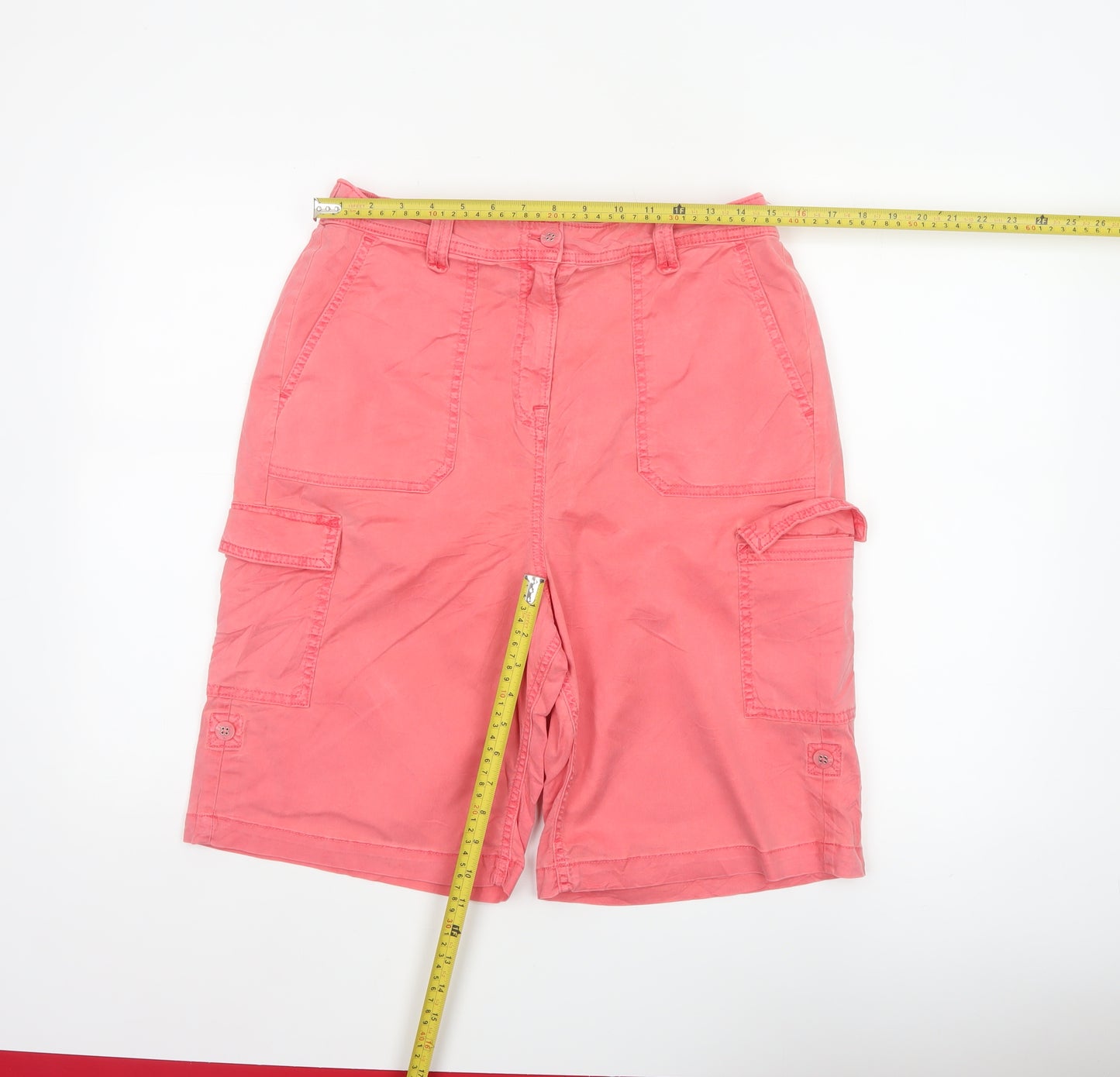 Marks and Spencer Women’s Pink Cargo Shorts Size 14 Lyocell Blend