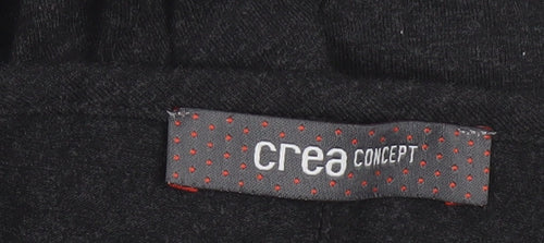 Crea Concept Women’s Black Jersey Shift Dress Size 12 Long Sleeve