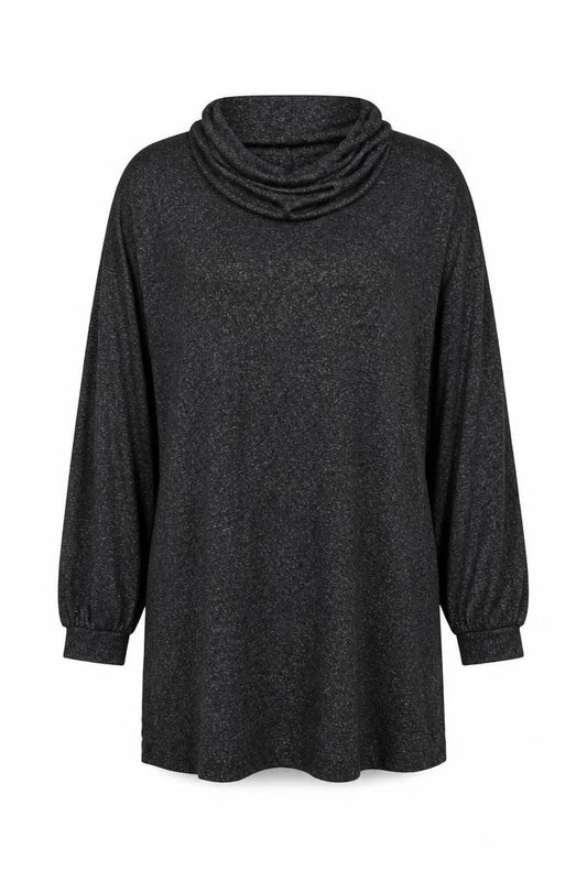 Marks and Spencer Women’s Black Roll Neck Long Sleeve Jersey Nightshirt Size 20