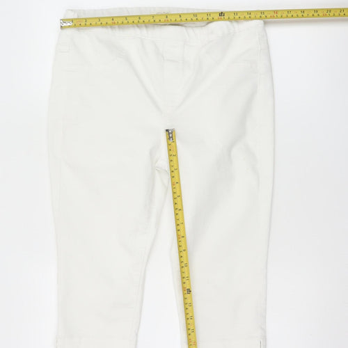 White Stuff Women's White Size 12 Bermuda Shorts Cotton Blend