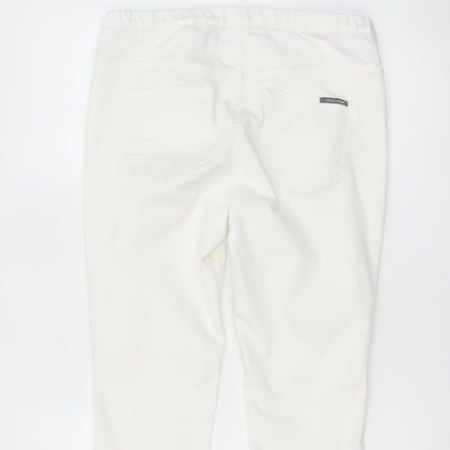 White Stuff Women's White Size 12 Bermuda Shorts Cotton Blend