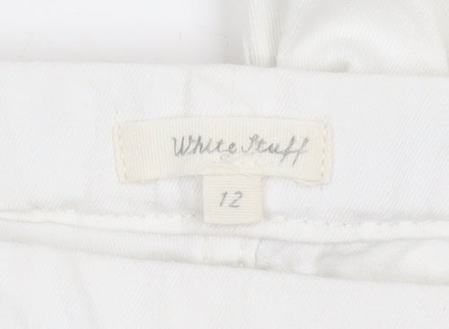 White Stuff Women's White Size 12 Bermuda Shorts Cotton Blend