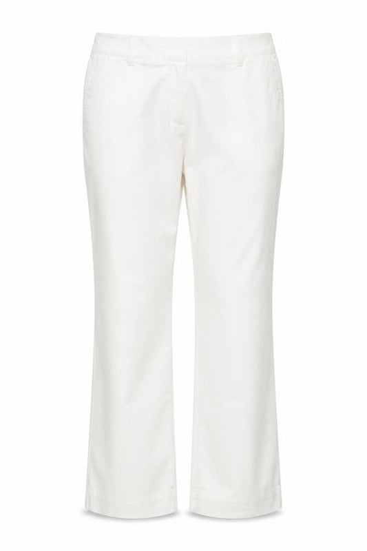 Front view of Adidas Women White, size 16, Straight Leg Cotton Blend Trousers