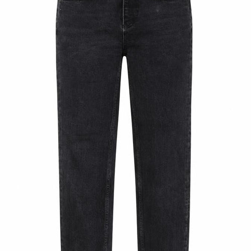Zara Women Black Mid Rise Straight Jeans Size 8 Distressed Hem