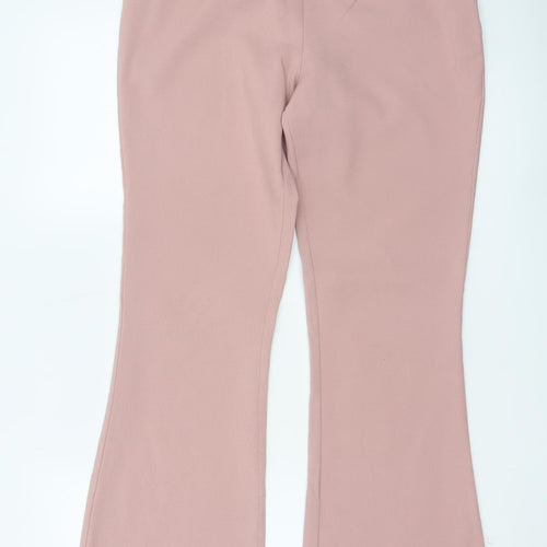 In The Style Women’s Pink Flared Stretch Trousers Size 12