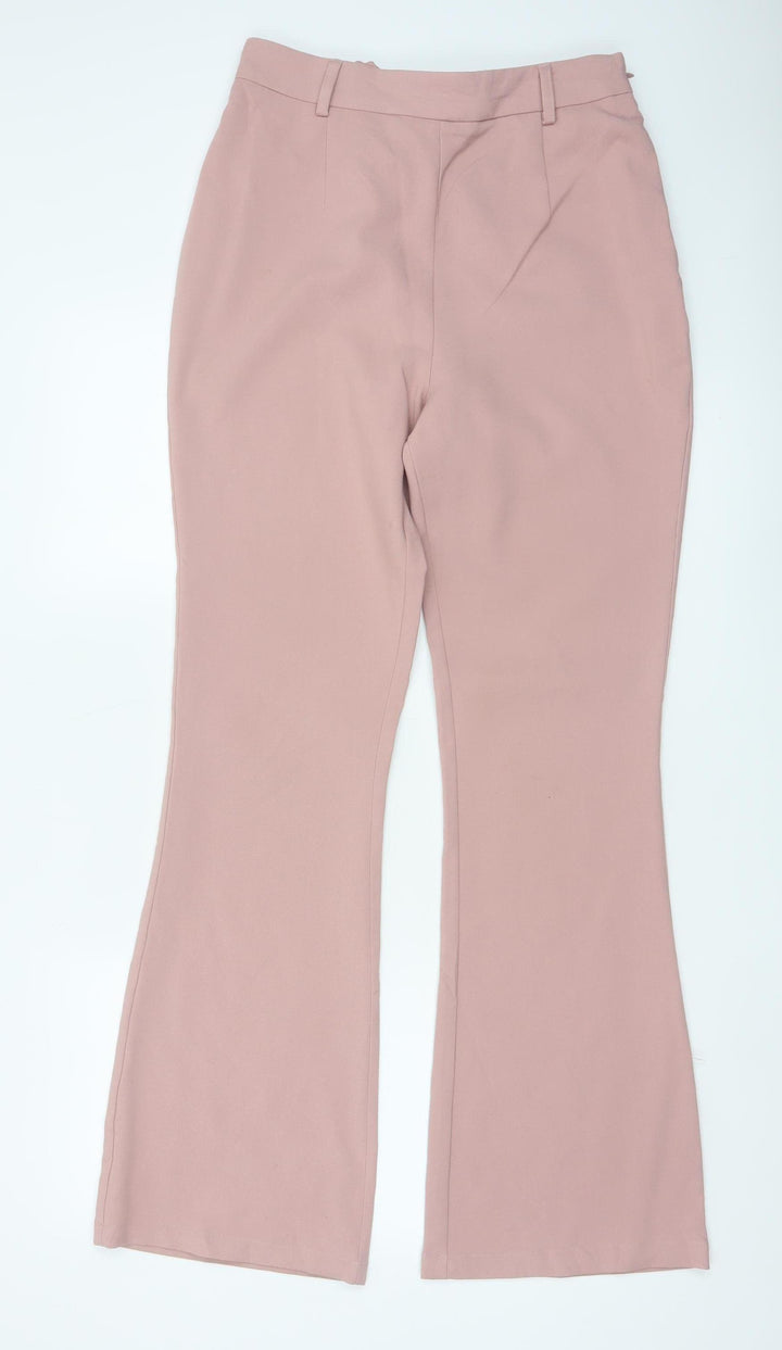 In The Style Women’s Pink Flared Stretch Trousers Size 12