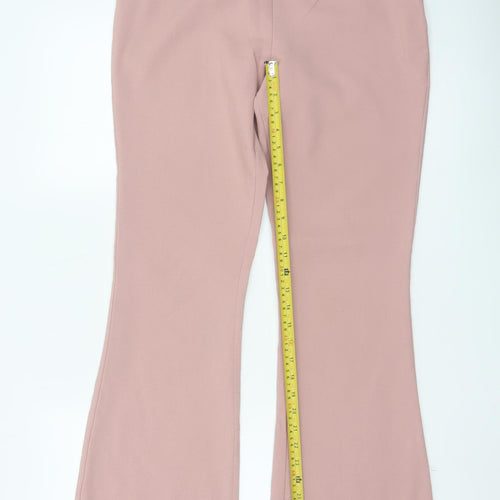 In The Style Women’s Pink Flared Stretch Trousers Size 12