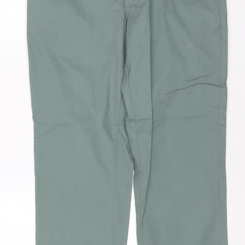 Marks and Spencer Men’s Green Chino Trousers 32x29 Regular Fit