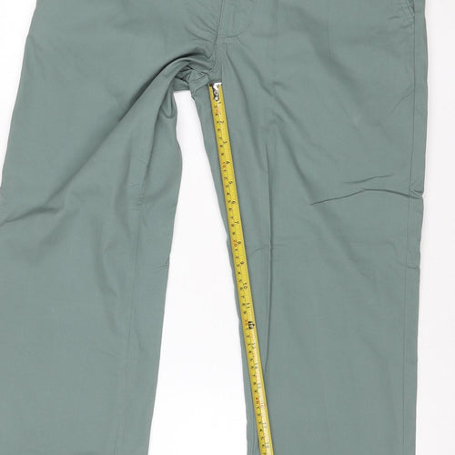 Marks and Spencer Men’s Green Chino Trousers 32x29 Regular Fit